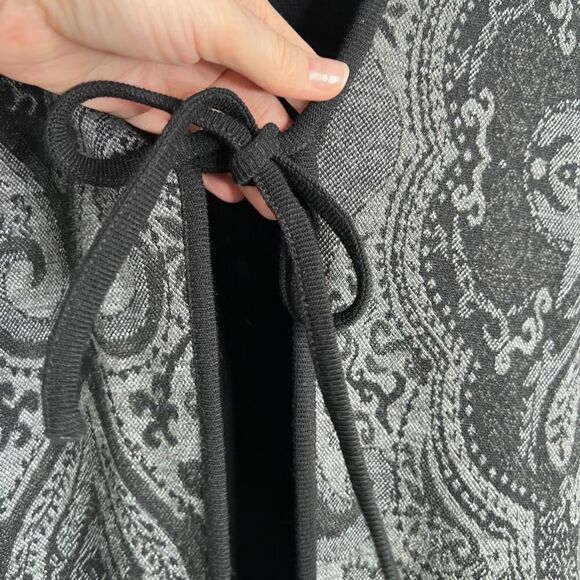 Lennie for Nina Leonard Black Sweater Dress & Shawl Cardigan (Attached) Sz 2X - Picture 7 of 14